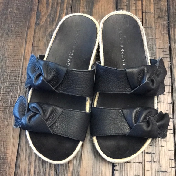 Lucky Brand Izbremma Leather Knot Espadrilles - Picture 2 of 13
